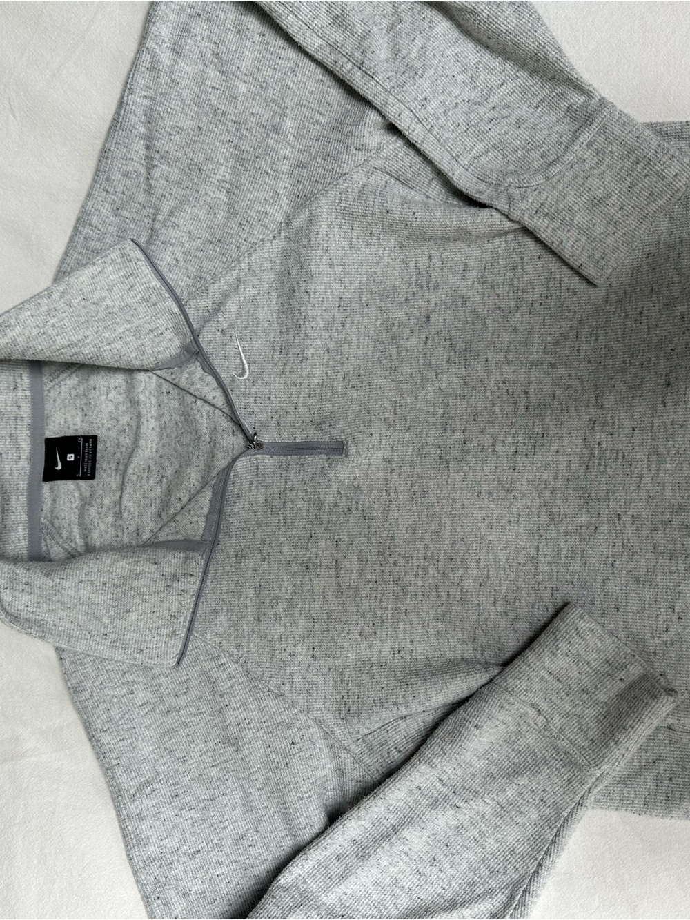 Nike women’s Heather Gray quarter zip sweatshirt